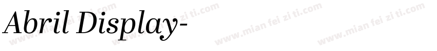 Abril Display字体转换
